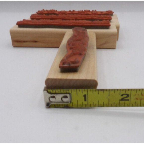 Stamps Set Seasonal Borders Stampin' Up! Set of 4  with box © 1997 - Picture 5 of 5